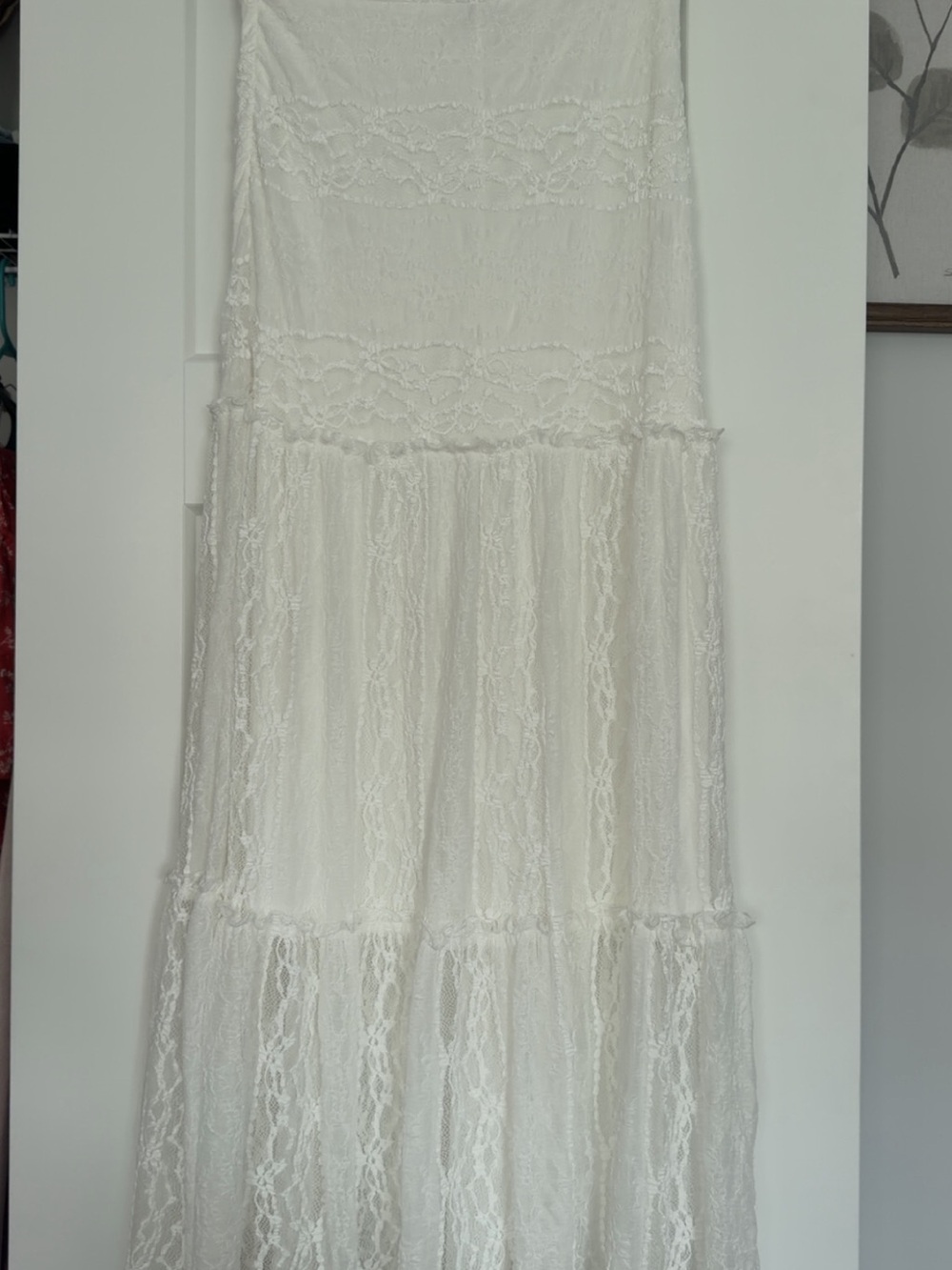 White Lace Maxi Set - WILLOW skirt and Top - Picture 7 of 8